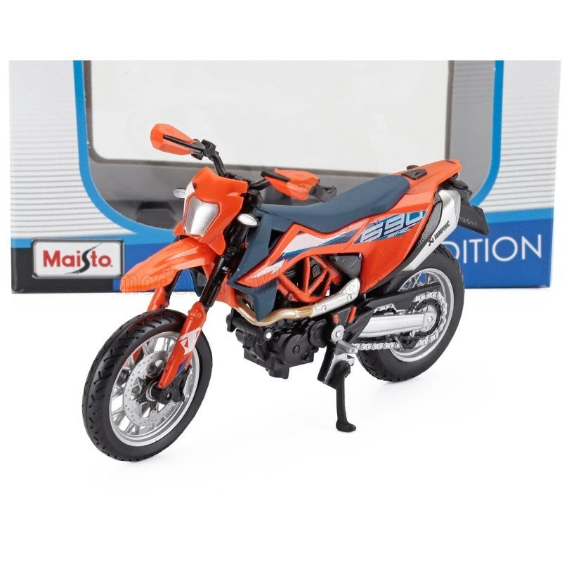 Maisto 1:18 – KTM 690 SMC R Motorbike (Orange) – Special Edition Model
