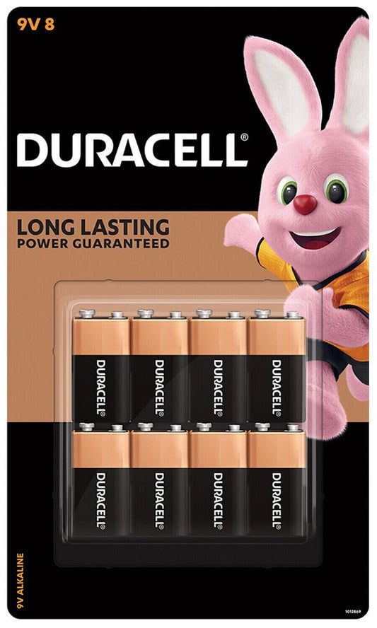 8x Duracell 9V Battery Coppertop Alkaline Batteries Genuine AU Stock