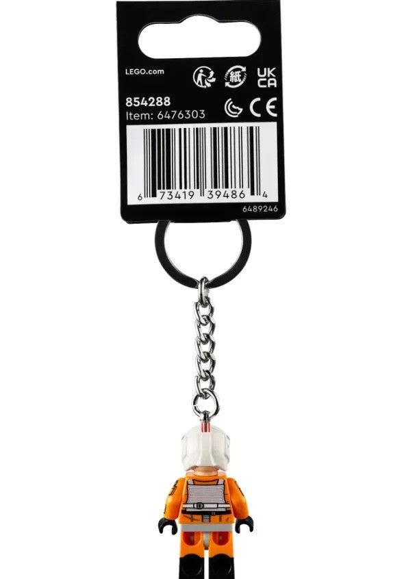 LEGO LUKE SKYWALKER KEYRING STAR WARS 854288 KEYCHAIN X-WING PILOT RARE BNWT