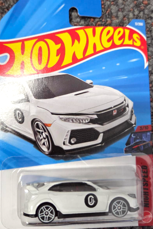 Hot Wheels 2018 Honda Civic Type R  Age 3+ Night Speed 11/250 Mattel 3/10