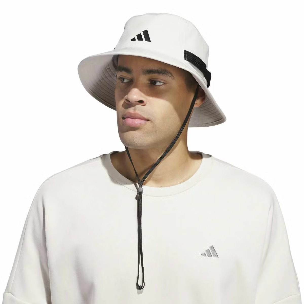 Adidas Adult-Unisex Originals Victory Bucket Hat Lightweight UPF50 White/Black
