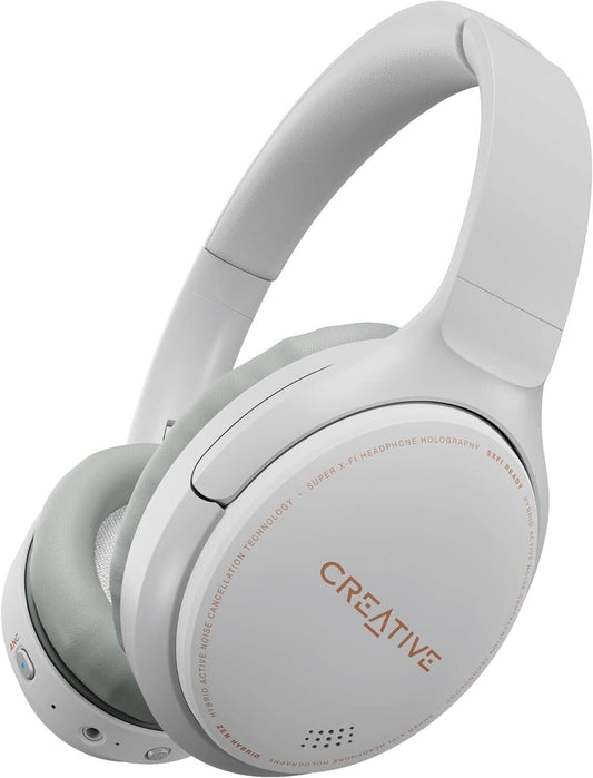 Creative Zen Hybrid (White) Wireless Over-ear Headphones with Hybrid ANC, EF1010