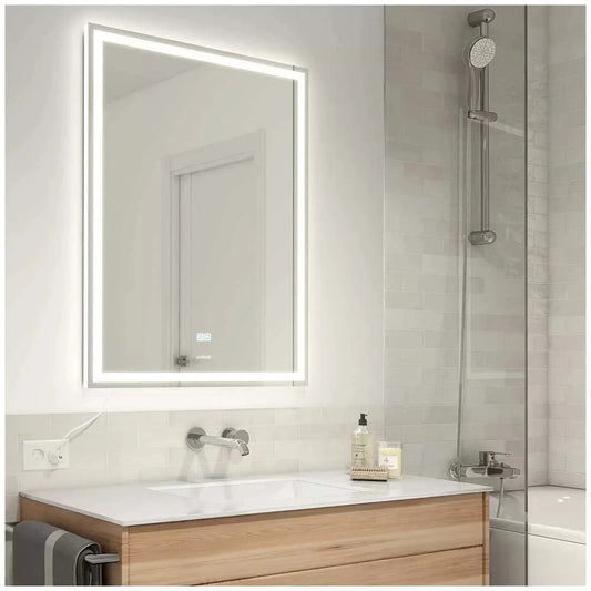 Artika Aurea Integrated LED Anti-fog Plug In Bathroom Wall Mirror 80X60CM