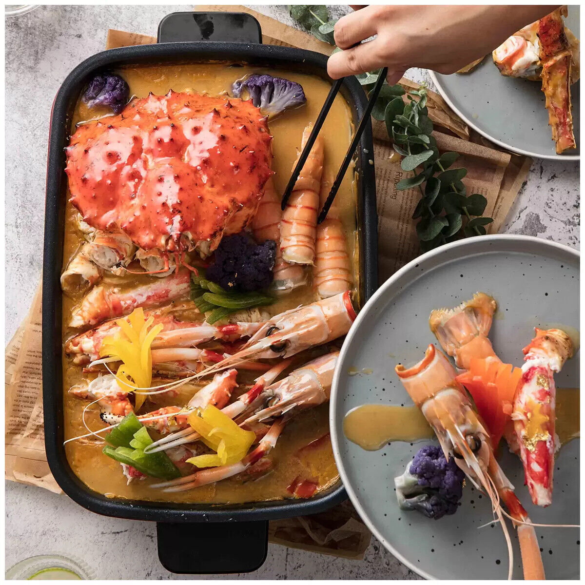 Morphy Richards 3-in-1 Cooking Pot Multifunction Grill Steam Slow Non Stick