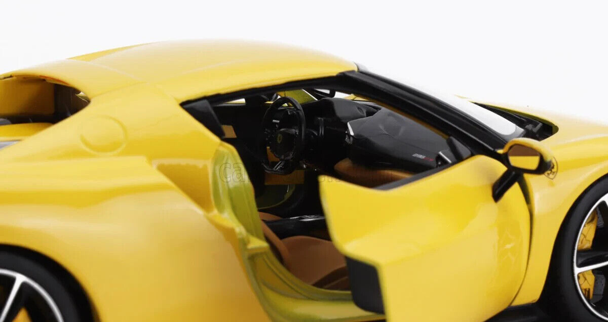 Maisto 1:18 Ferrari 296 GTB Yellow Die Cast Toy Diecast Car