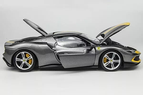 Ferrari 296 GTB Assetto Fiorano Grey 1:18 Scale Diecast Toy Model Car by Maisto