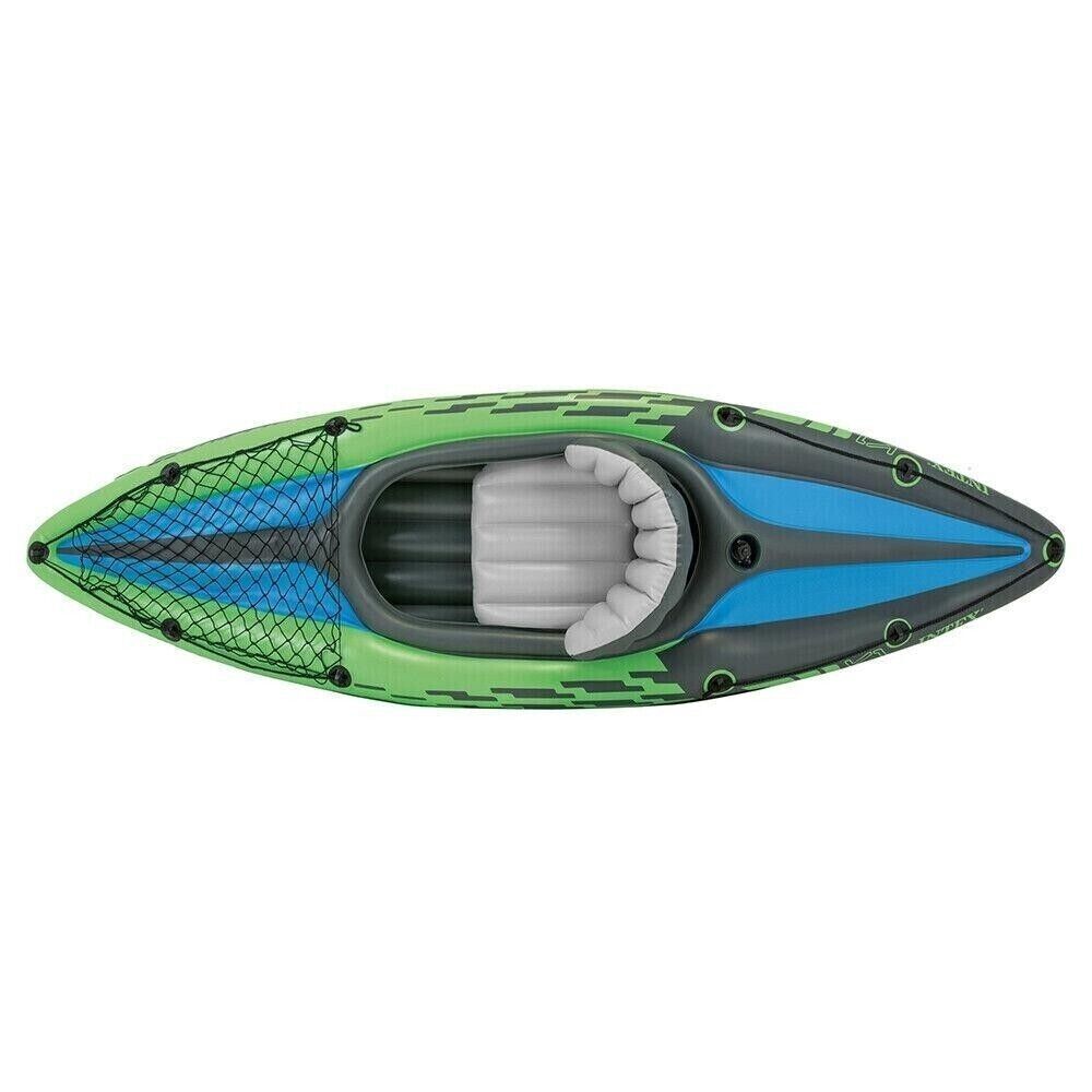 Intex Inflatable Kayak Boat K1 Sports Challenger 1 Seat Person Floating Oar Lake