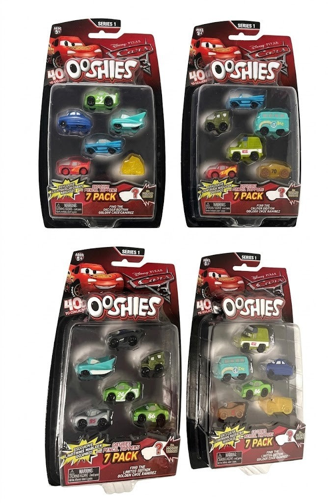 Exclusive Lightning McQueen Ooshie 7 Pack Disney Cars Hidden Surprise Ooshie