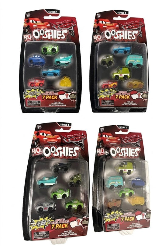 Exclusive Lightning McQueen Ooshie 7 Pack Disney Cars Hidden Surprise Ooshie