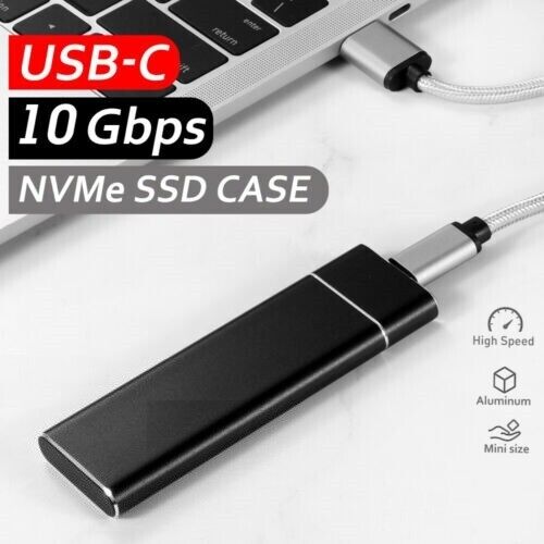 PCI-E NVMe M.2 SSD (M Key) to USB 3.1 Type C External Enclosure Case Aluminum
