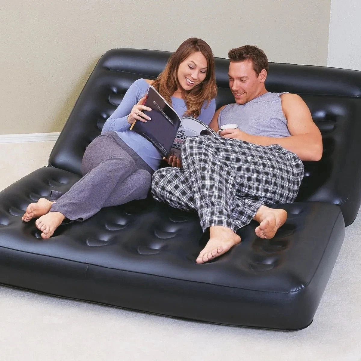 Bestway 5 IN 1 Inflatable Sofa Bed Mattress Lounge Couch Armchair Portable