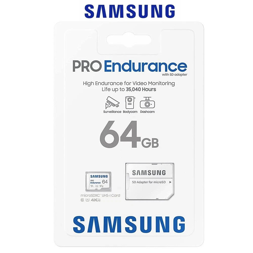 Samsung Pro Endurance 64GB Micro SD Card Class 10 UHS-I SDHC DashCam Security