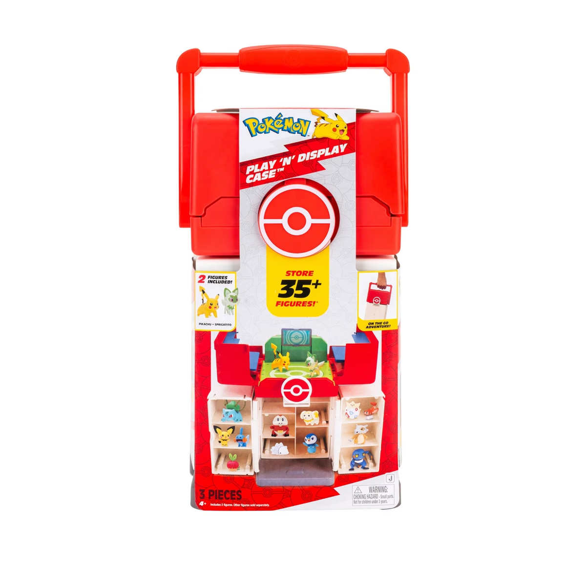 Pokemon Play 'N' Display Case - Multi-Level Storage Unit with Rooftop Arena