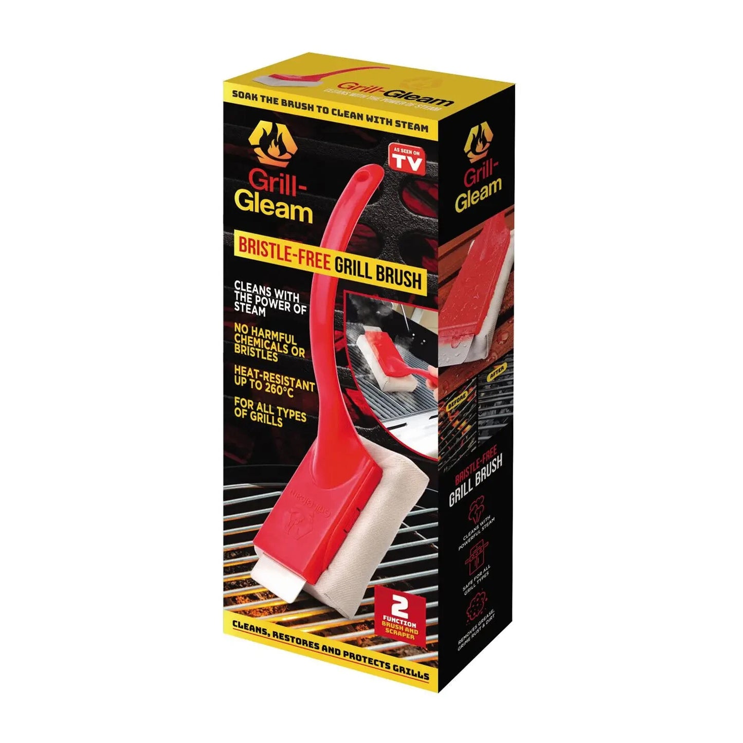 Grill-Gleam Bristle-Free Grill Brush ◉AS SEEN ON TV◉