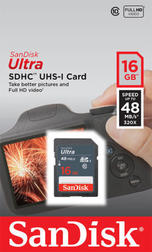 SD Card SanDisk Ultra 32GB 64GB 128GB 256GB Class10 SD HD Camera Memory Card