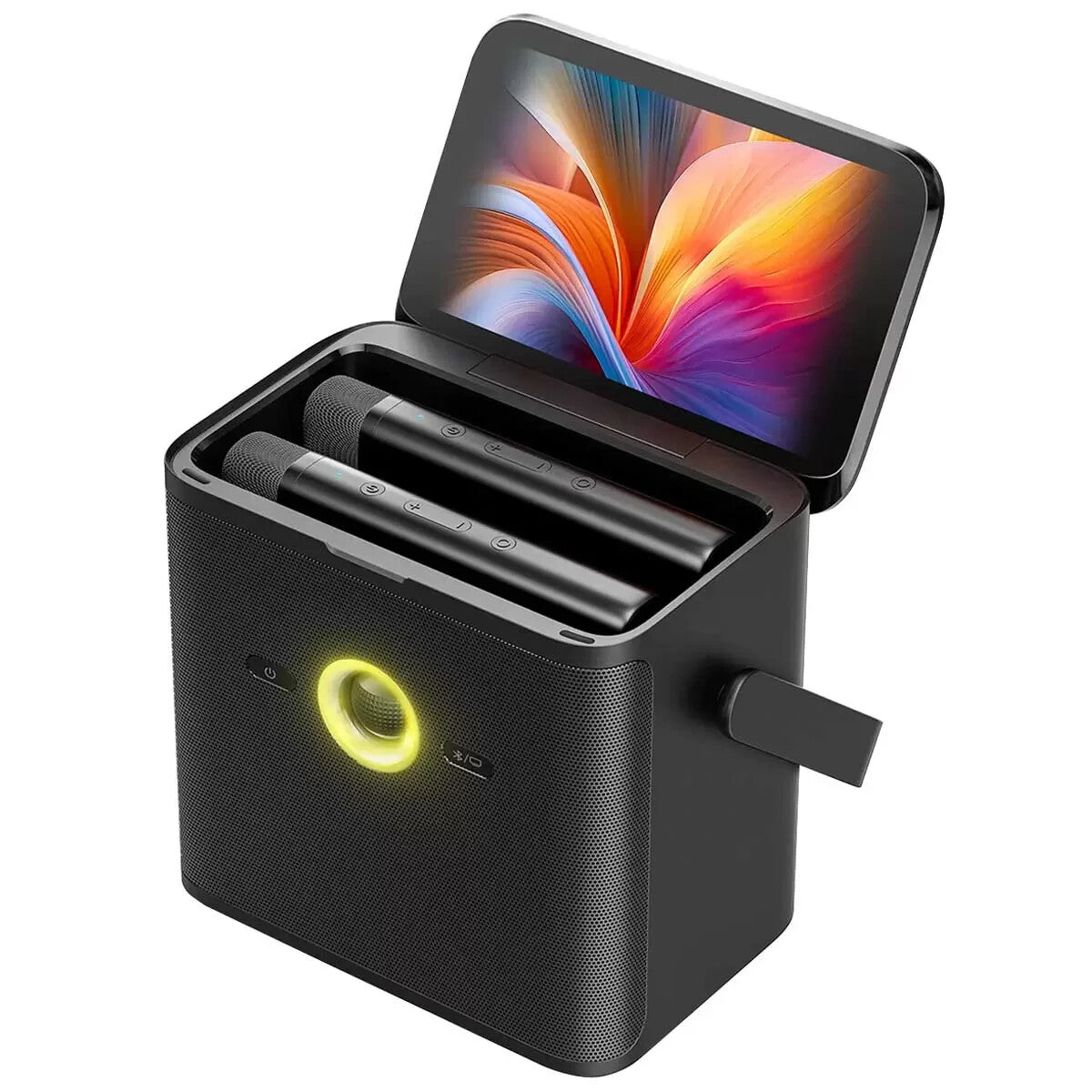 Ikarao Shell S3 Portable 80W Karaoke Speakers 7”  Display 2x Smart Wireless Mic