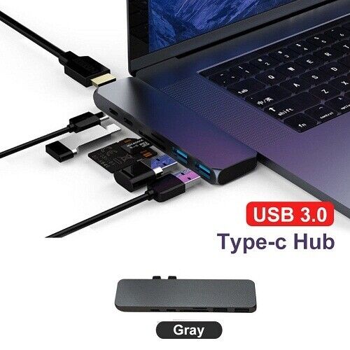 7in1 USB-C Type C HD Output 4K HDMI USB 3.0 Adapter SD TF CARD HUB MacBook Pro