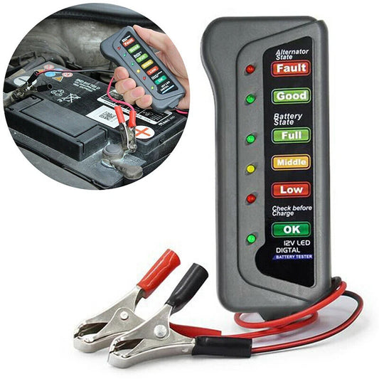 Car Battery Tester Automotive 12V Digital Testing Tool Voltage Analyzer Checker