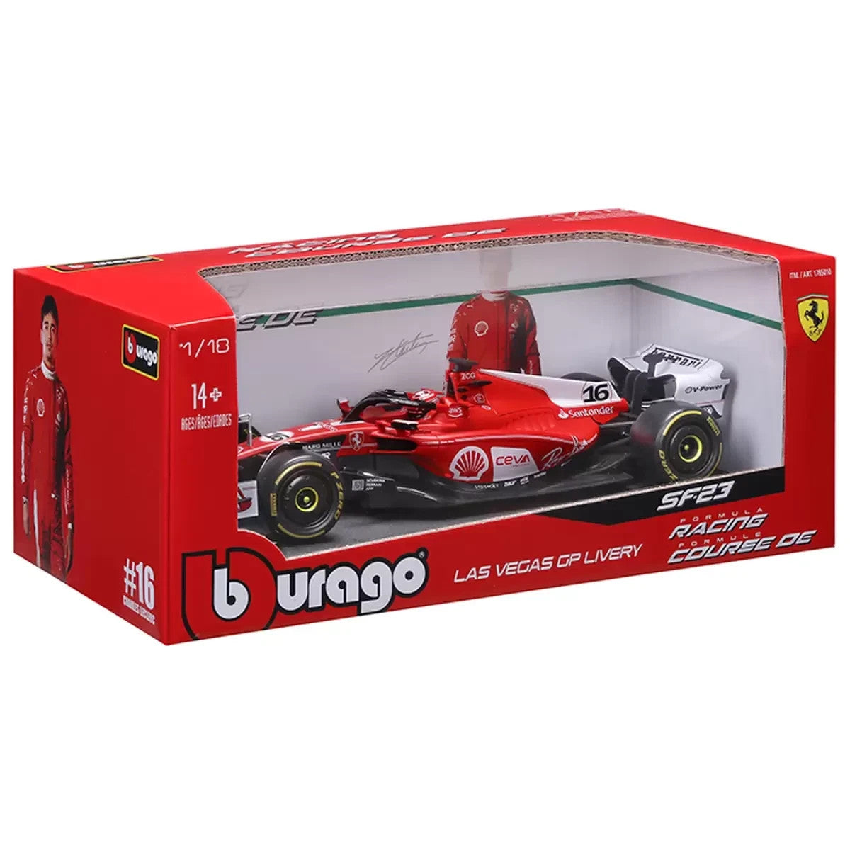 Maisto 1:18 Scale Formula 1 Diecast Cars Ferrari SF-23 2023 Las Vegas Charles
