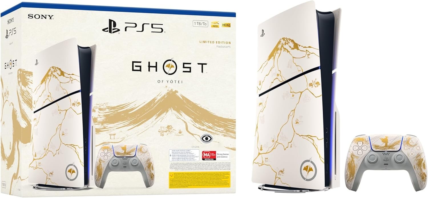 PS5 PlayStation 5 Console – Ghost of Yōtei Gold Limited Edition Bundle