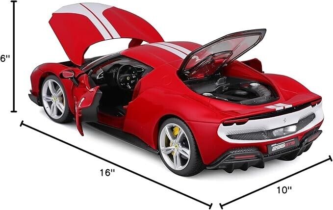 Maisto 1:18 Ferrari 296 GTB Assetto Fiorano Red Die Cast Toy Diecast Car