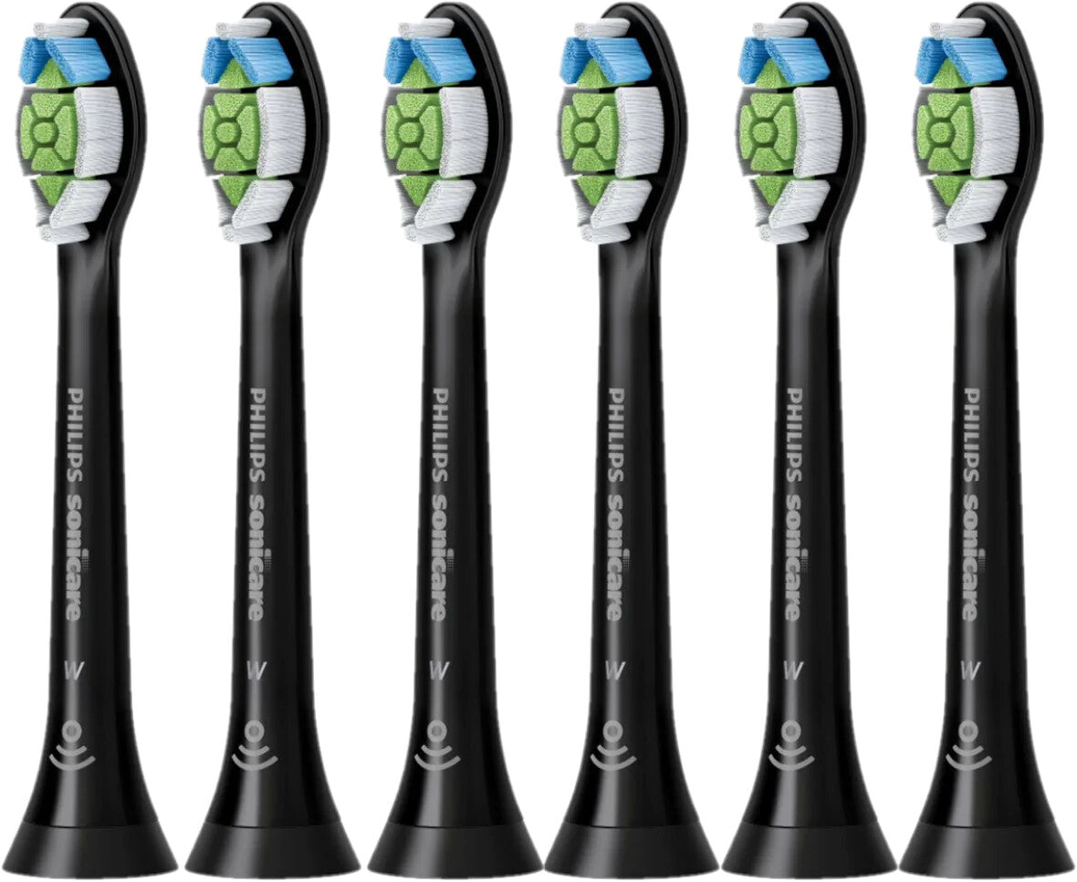 Genuine Philips Sonicare W Optimal White Electric Toothbrush Heads Black 6 Pack