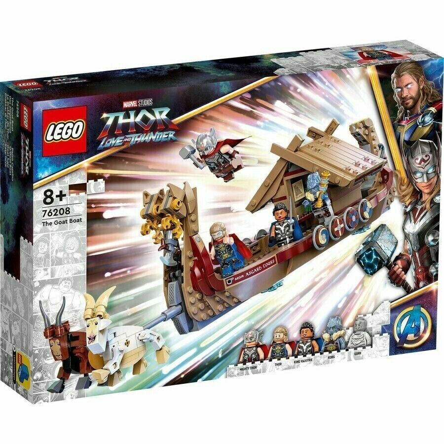 LEGO Marvel 76208 The Goat Boat Mighty Thor King Valkyrie Korg Gorr Love Thunder