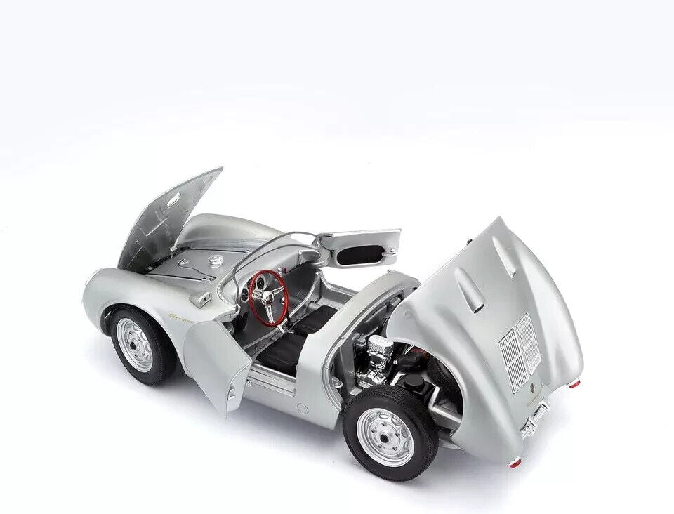 1956 PORSCHE 550A SPYDER SILVER by MAISTO SPECIAL EDITION 1:18