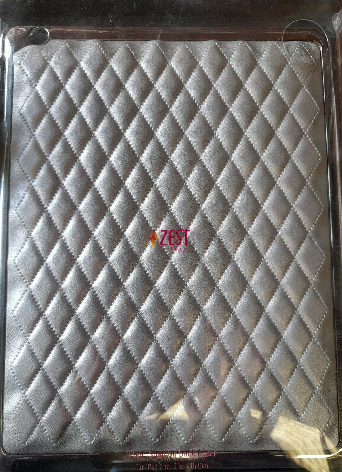 Zest Comgear Flair Snap On Back Cover For iPad 2/3/4 Gen Silver Brand New