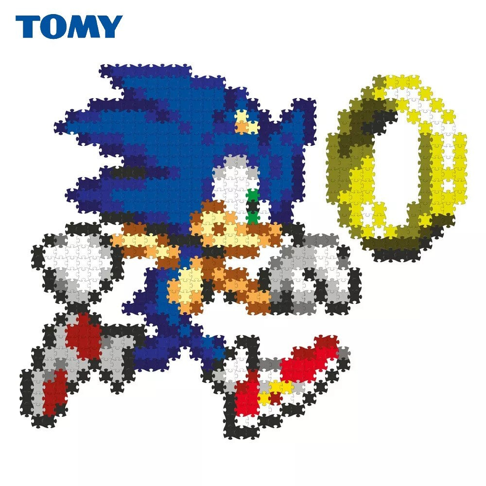 TOMY 700pc Jixelz Remix Sonic the Hedgehog Ring Kids Jigsaw Pixels Puzzle Set