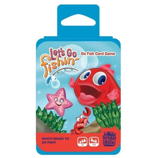 Snapbox Lets Go Fishin Portable Party Fishing Card Game in Travel Case