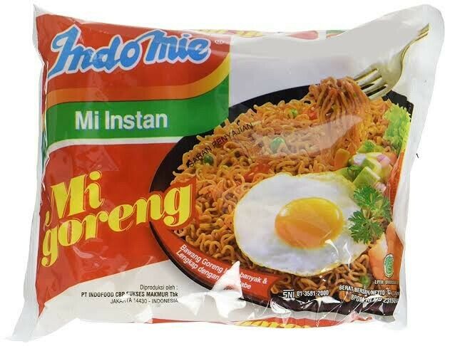 40x Indomie Mi Goreng Instant Noodles box of 85grams x 40 Individual Packs 