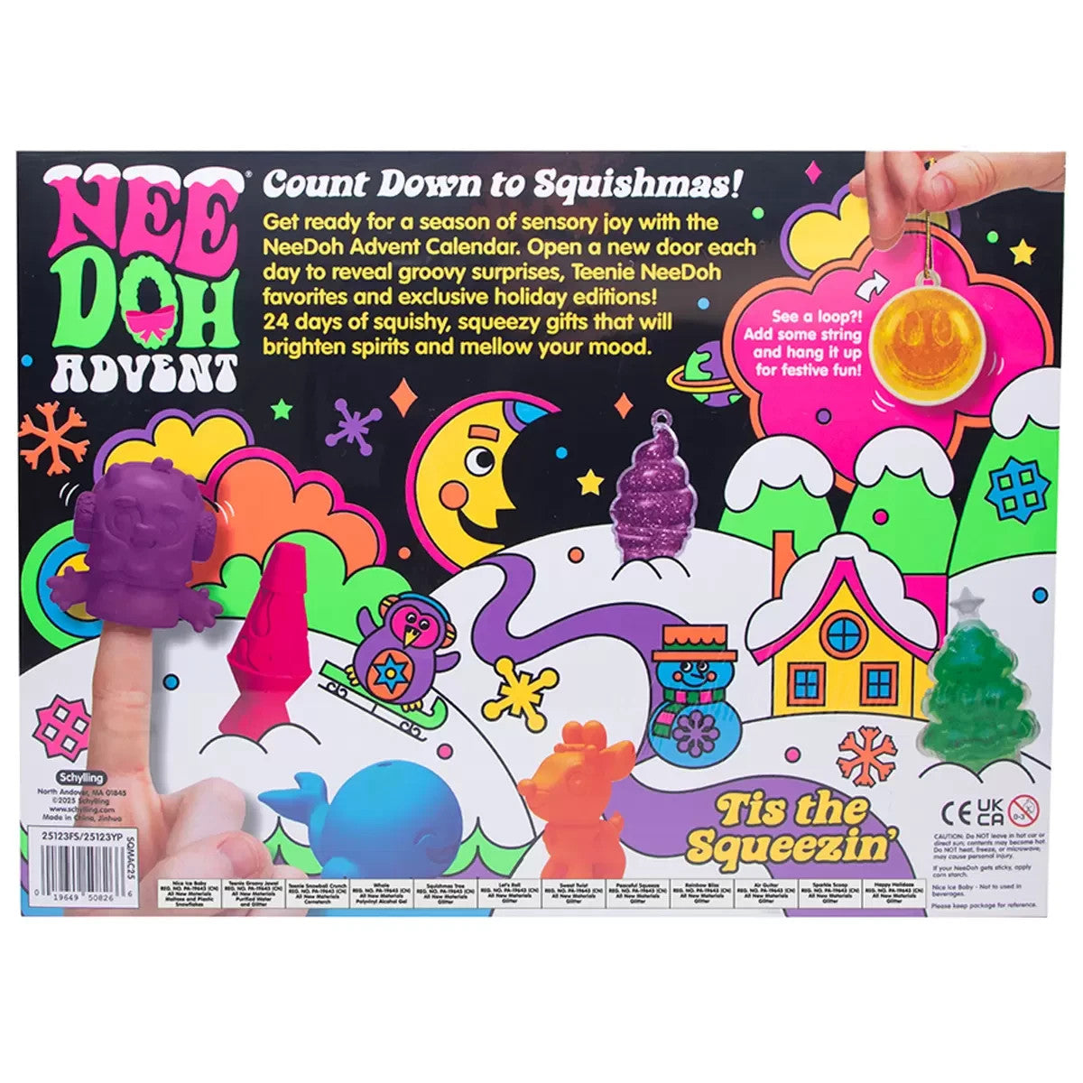 Nee Doh Christmas Advent Calendar 2025 – With Ornaments – 24 Days Countdown