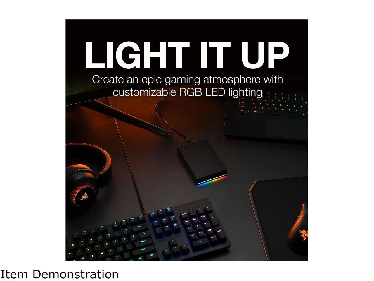 Seagate FireCuda Gaming Hard Drive External Hard Drive 5TB USB RGB PS4 PS5 XBOX
