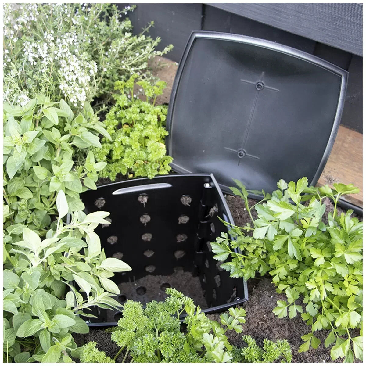 Greenlife Worm Box and Micro Composter 4 Piece Set Plastic Compost Bin