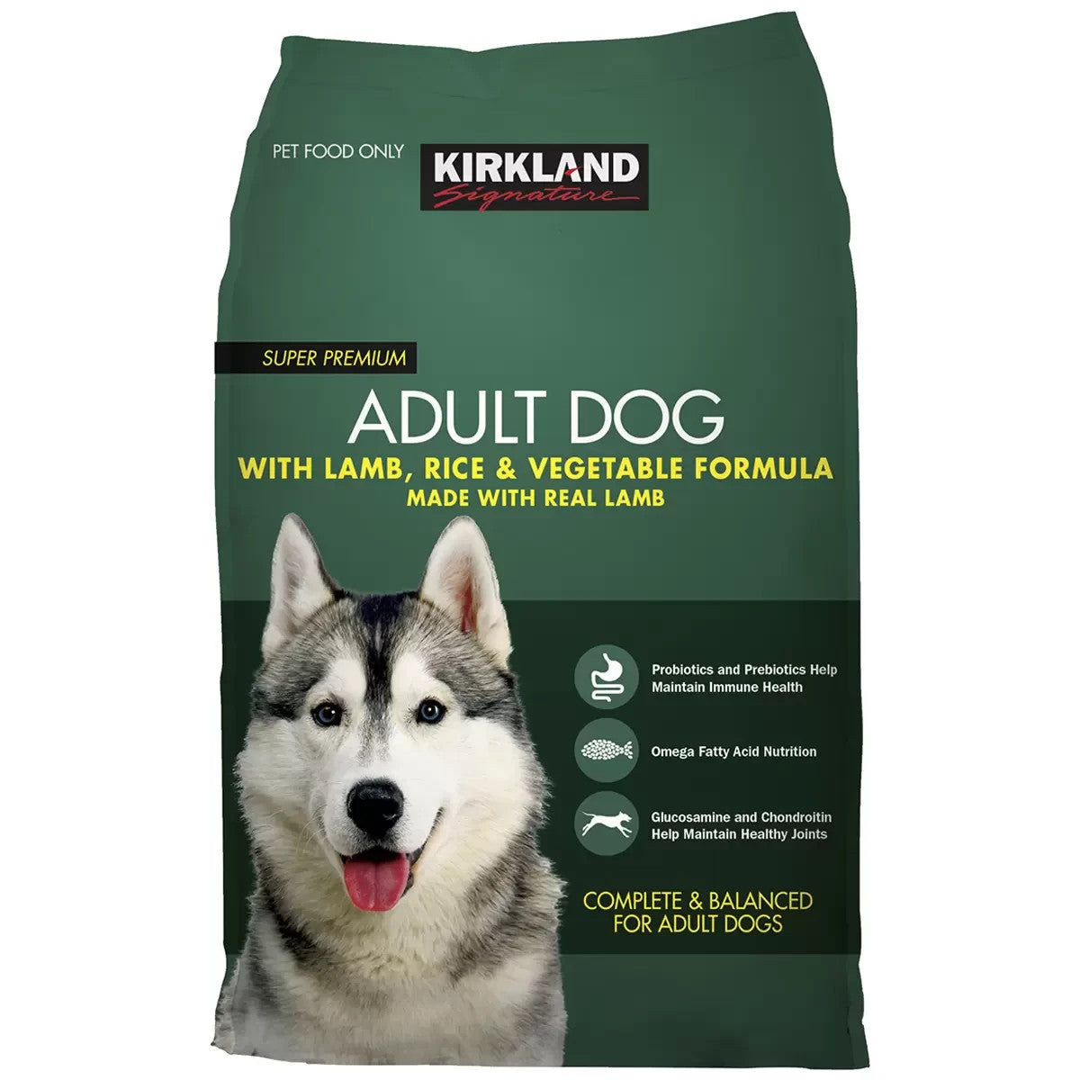 Dog Food Kirkland Signature Dog Food with Lamb, Rice and Vegetable 18kg Dog Food