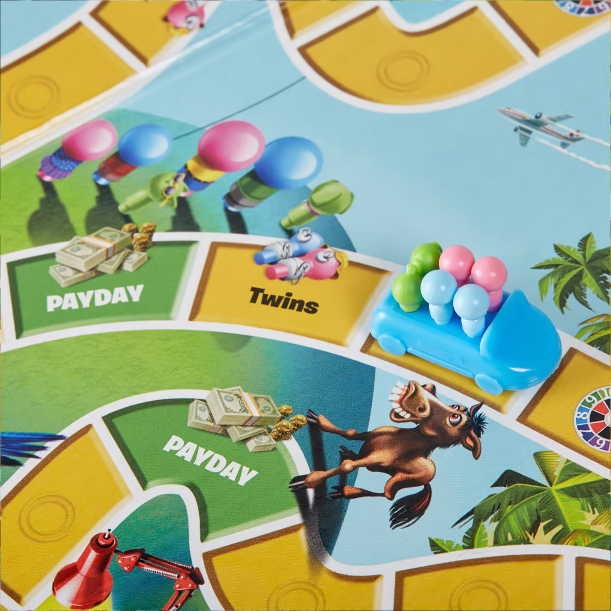 The Game Of Life Board Game Action Cards Gameboard 2-4 Players for Family Kids