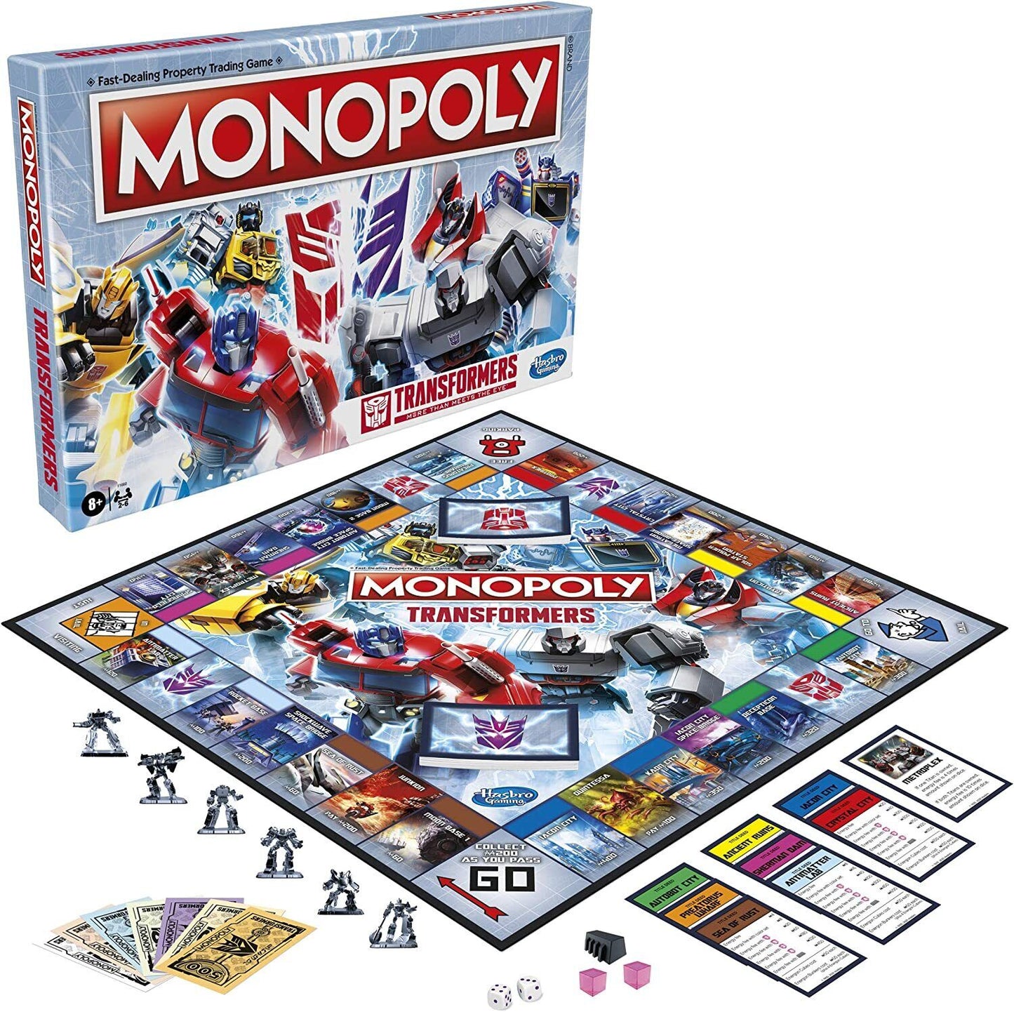 Monopoly Transformers Board Game Decepticon Autobot Optimus Prime Token 