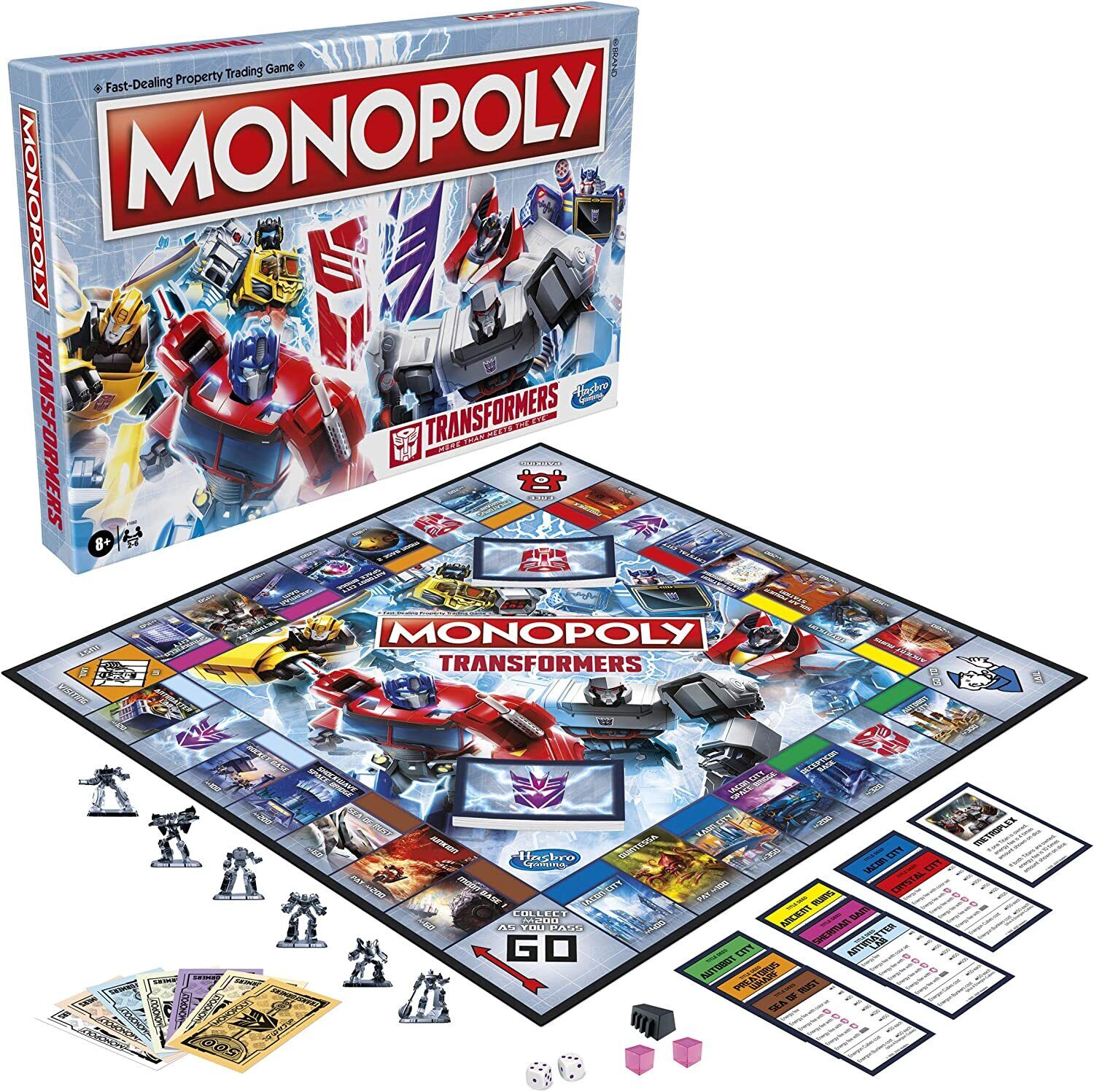 Monopoly Transformers Board Game Decepticon Autobot Optimus Prime Token 
