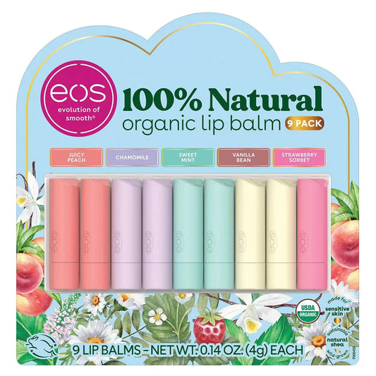 EOS 100% Natural Organic Lip Balm 9 Sticks