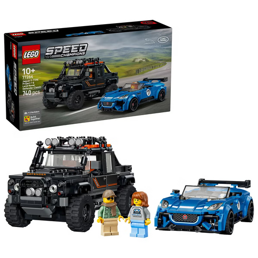 LEGO Speed Champions 77264 – Jaguar Project 7 & Land Rover Defender