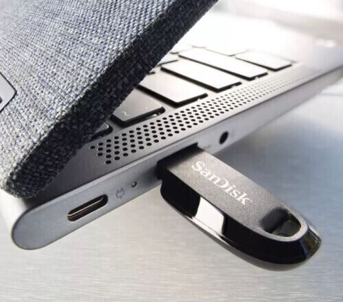 USB Flash Drive SanDisk Ultra Curve USB 3.2 Memory Stick Pen PC Mac CZ550