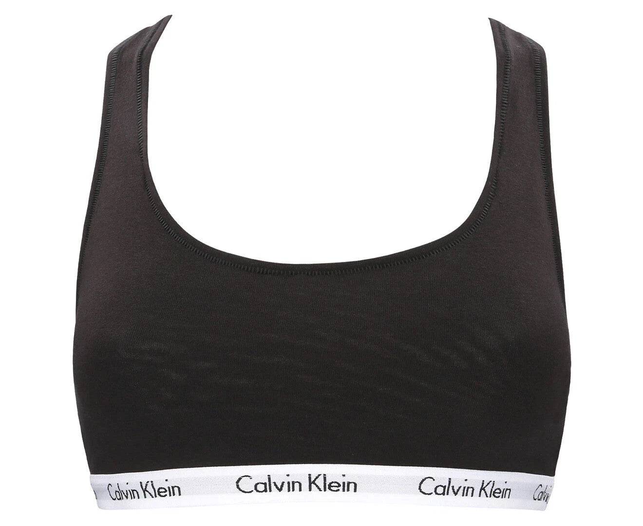 Calvin Klein Women's Cotton Stretch Unlined Bralette 2 Pack - Black/Beige (XL)