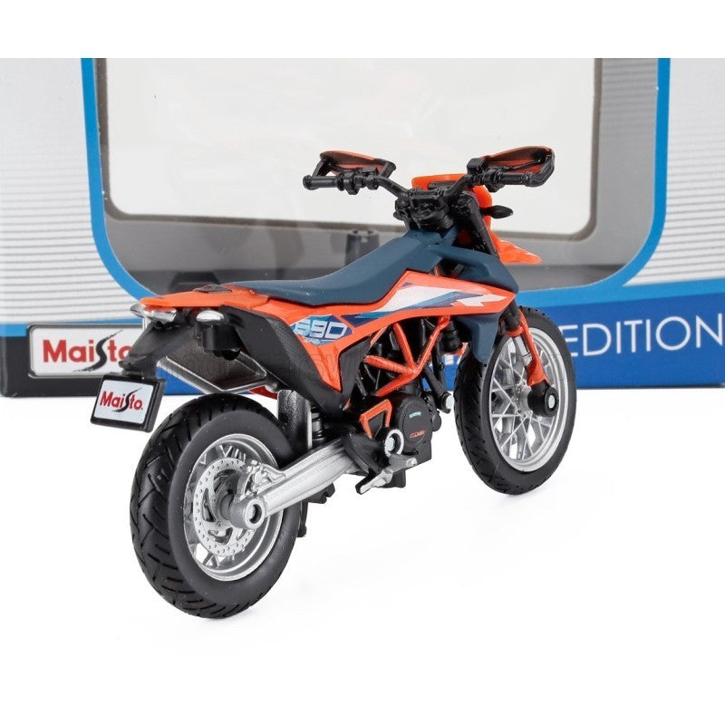 Maisto 1:18 – KTM 690 SMC R Motorbike (Orange) – Special Edition Model