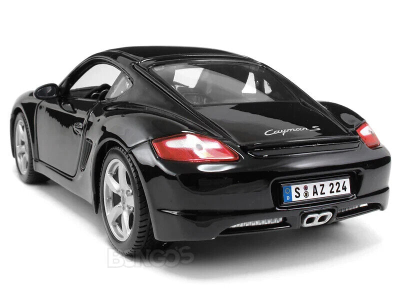 Maisto 1:18 Porsche Cayman S Black Die Cast Toy Diecast Car