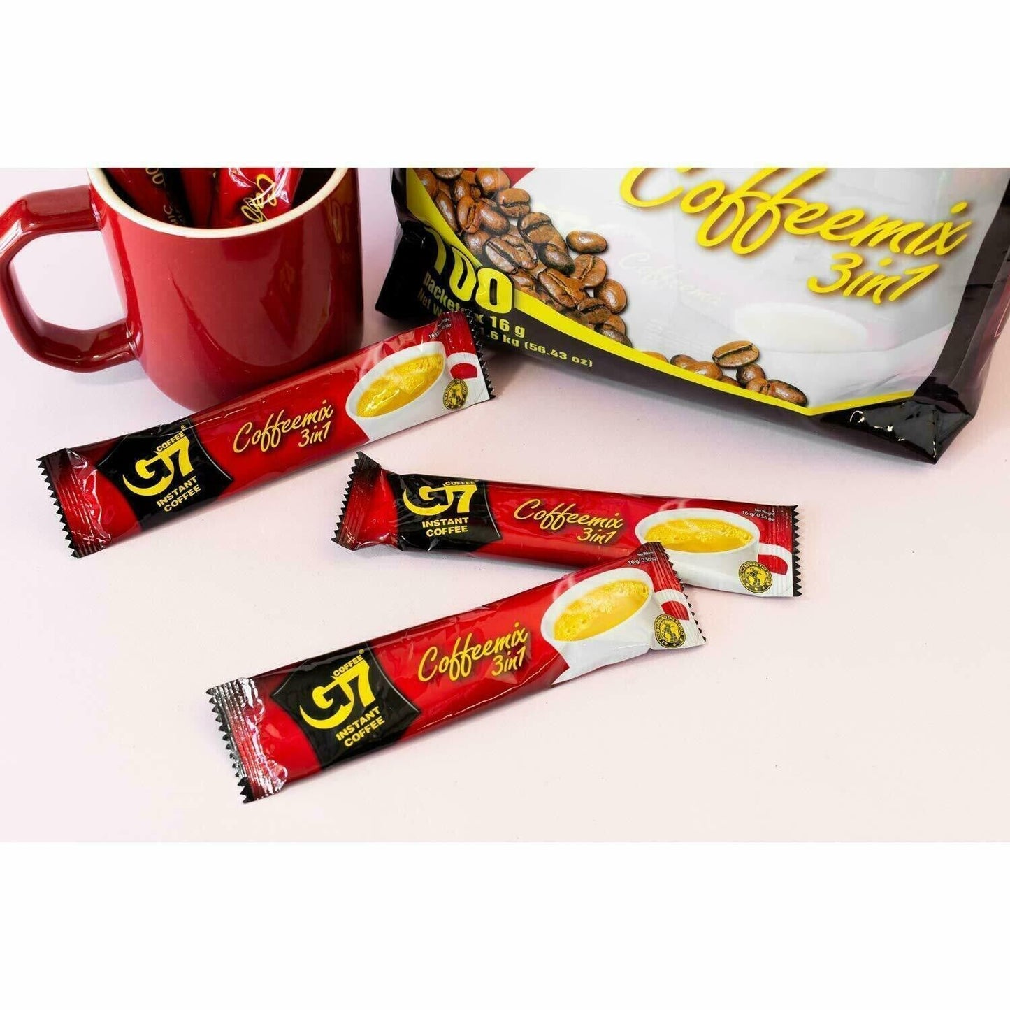 Trung Nguyen Legend G7 Instant Coffee 120 Packets 3 in 1 Vietnamese Coffeemix