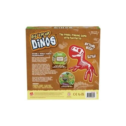 Dig' Em Up Dinos Playset 3D figures For 2-4 Players For Family Kids Board Game