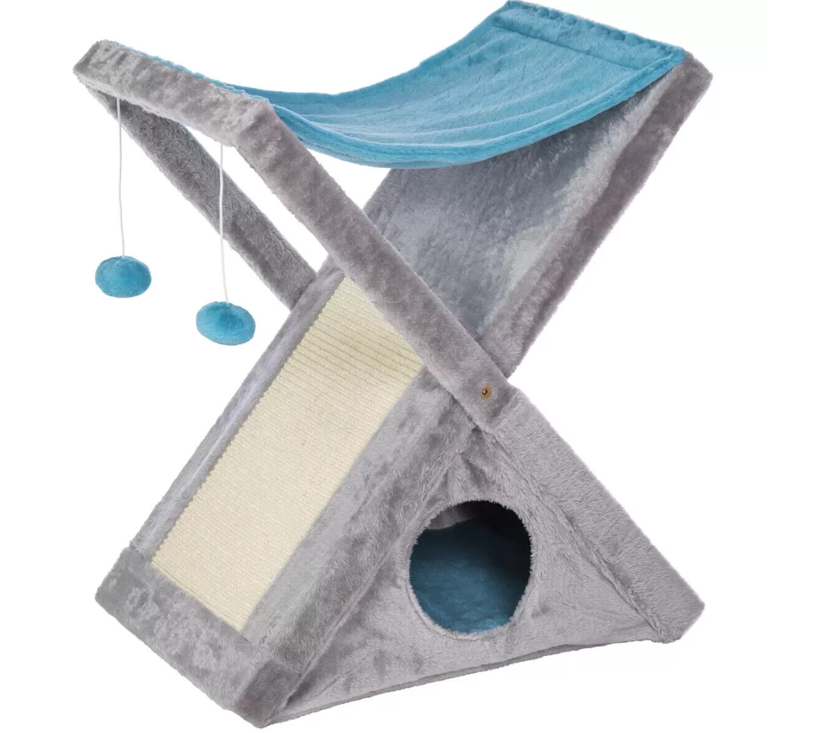 Prevue Pet X-tra Fun Kitty Center Scratching Panel Hideaway Play Nap