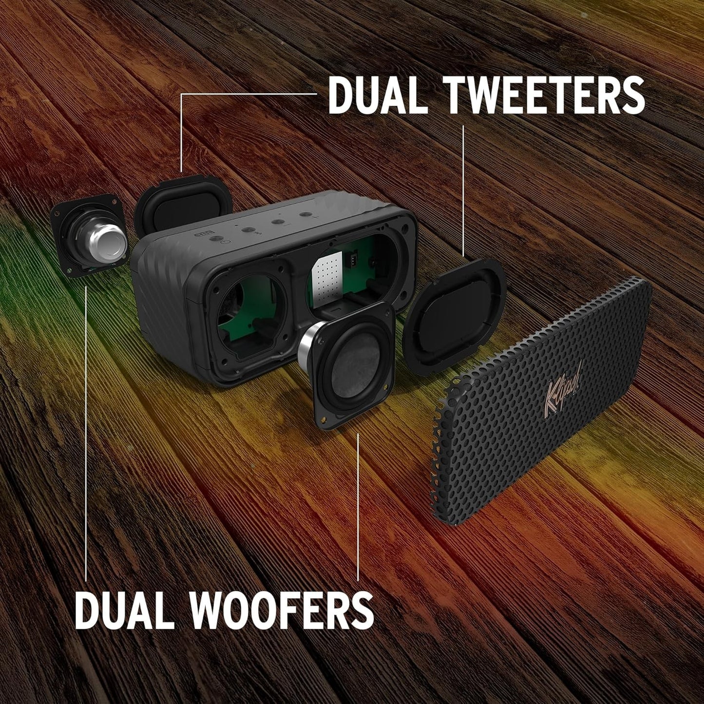 Klipsch Nashville Portable Bluetooth Dual Woofers Tweeters Speaker High Quality