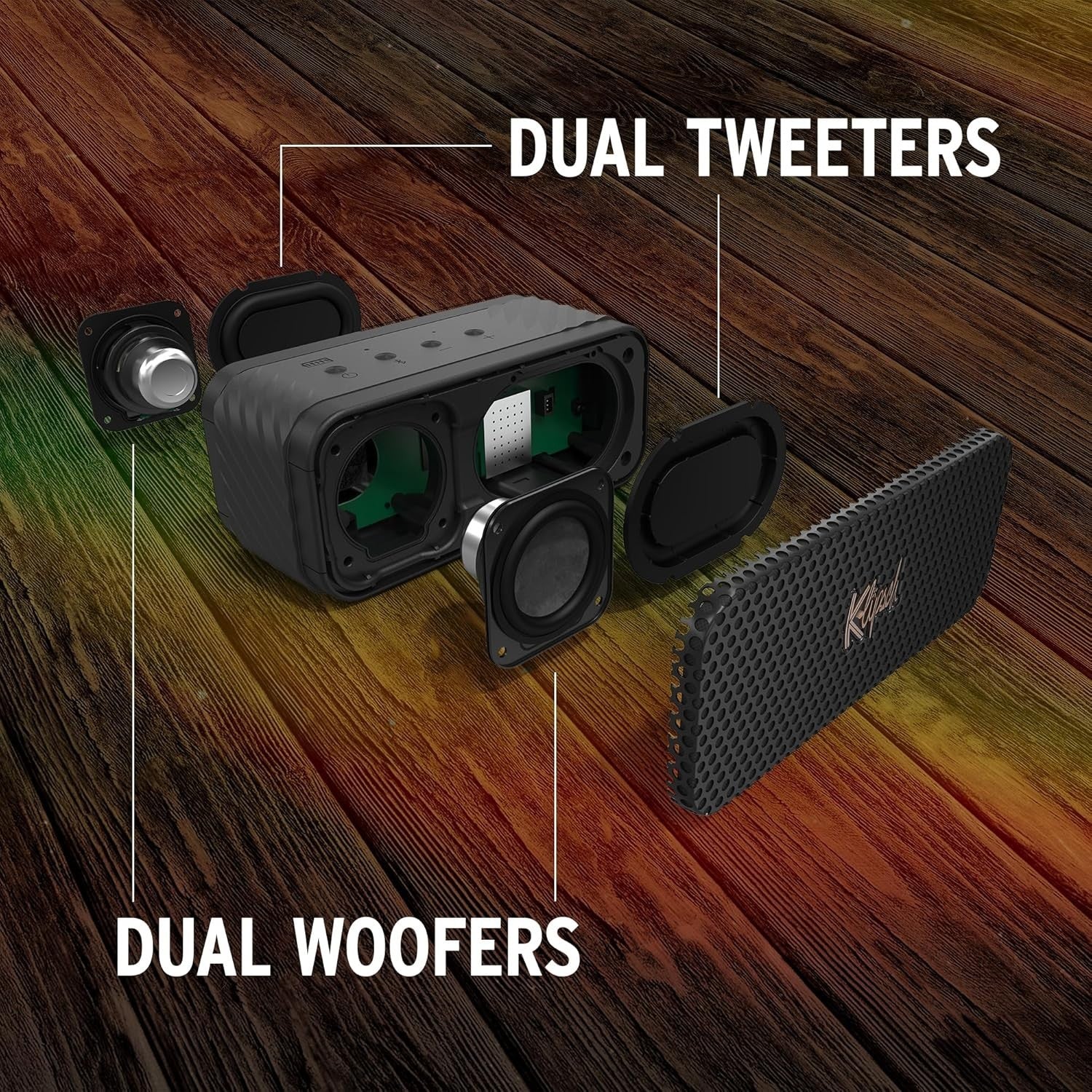 Klipsch Nashville Portable Bluetooth Dual Woofers Tweeters Speaker High Quality